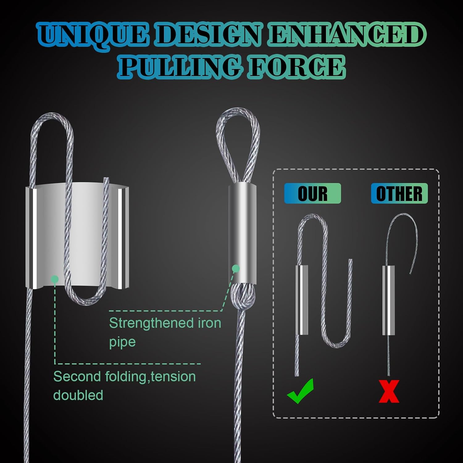 8 Pcs Ice Fishing Tip up Leader Rig Set with Size 1-8 Sharp Hooks, 7.9 Inches Weighted Stainless Steel Sucker Walleye Pike Musky Predator Rig for Ice Angling