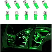 Ohleats 10PCS Car Interior LED Light Bulb, T10 5050 LED Light Bulb for Auto Interior, High Brightness Led Bulb Replacement for Dashboard Dome Map Door License Plate Lights Green