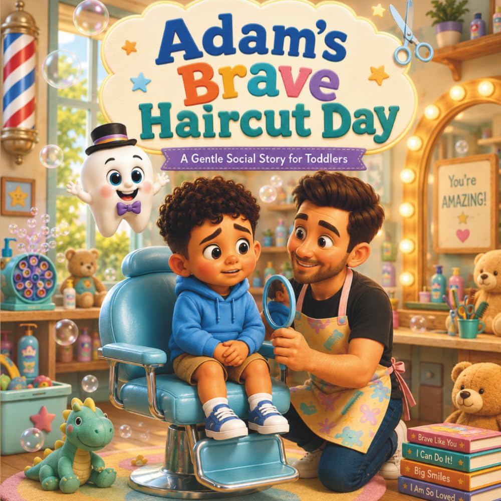 Adam’s Brave Haircut Day: A Gentle Social Story to Help Toddlers Feel Calm, Safe, and Confident During Haircuts (Adam's First Adventures)