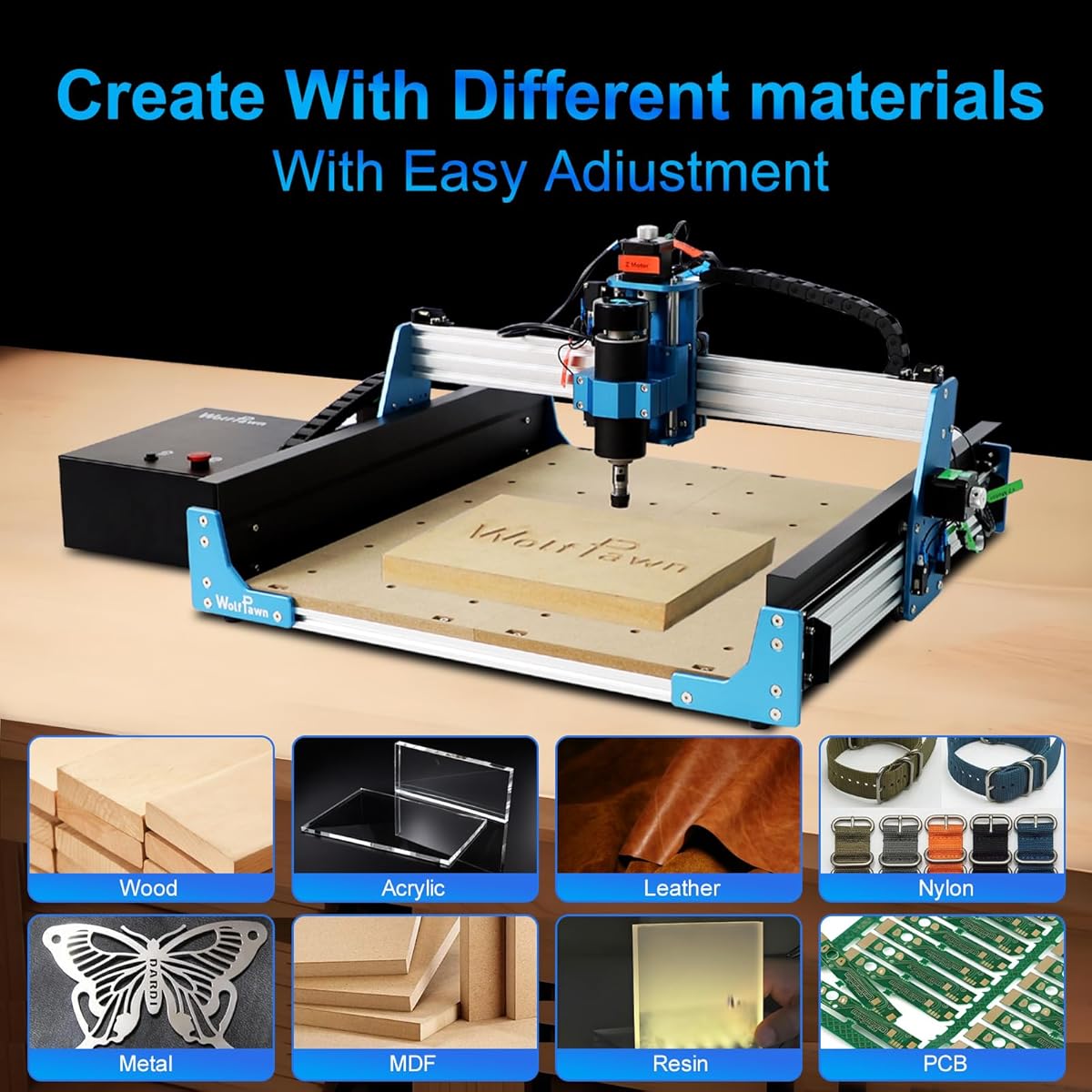 $13/mo - Finance CNC Router Machine,3-Axis All-Metal with Steel Wheel ...