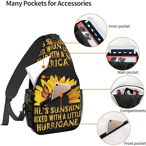 Miniatura 4 de Mochila bandolera bandolera para mujeres y hombres, bolsa de hombro para viajes, senderismo