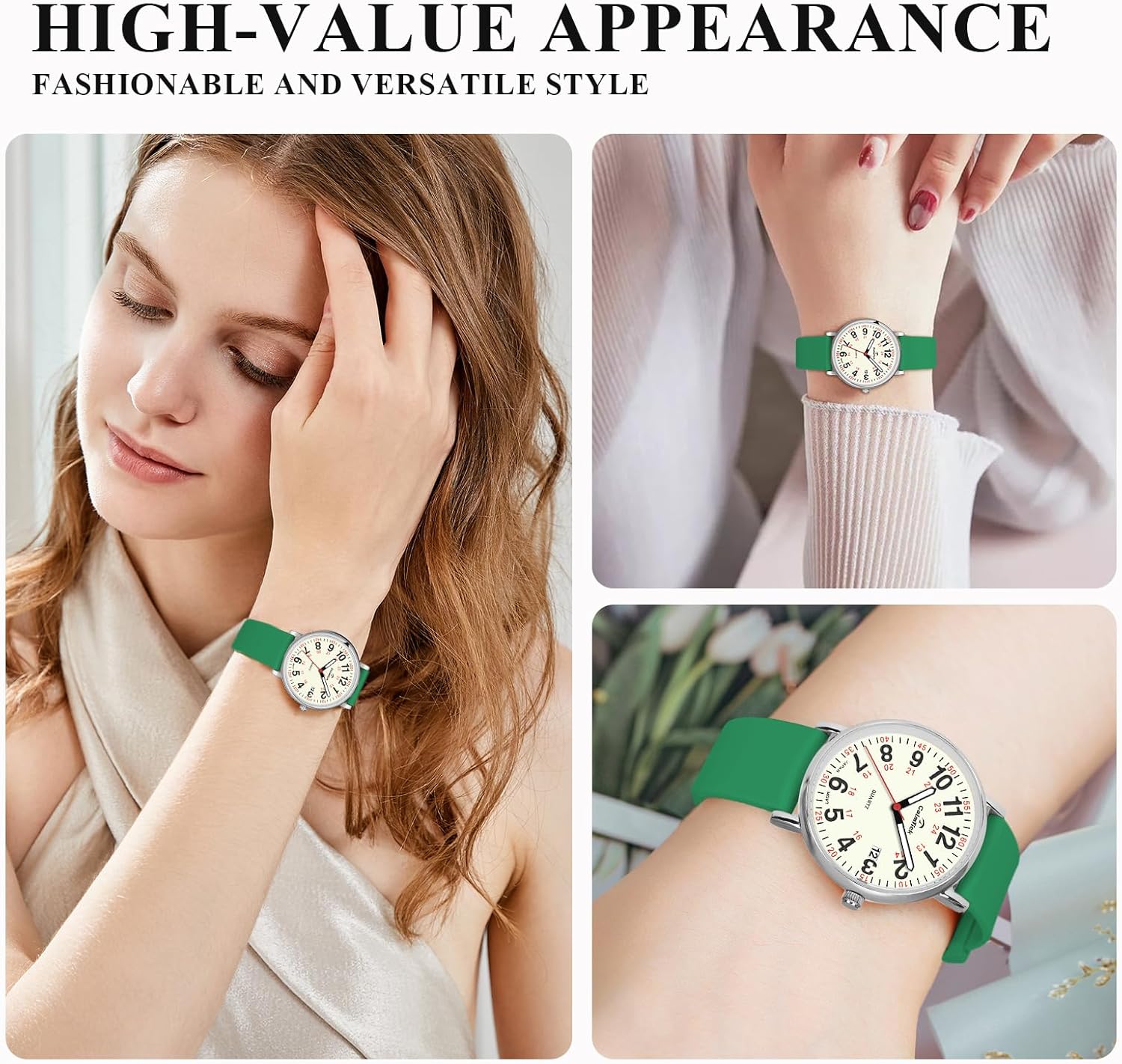 Nurse's Luminous Watch | Metal case, Silicone Strap | Strong Luminous dial Hands | Date Display | Medical Worker's Wristwatch | 30ATM Water-Resistant and Durable | 12-Style Available - Image 7