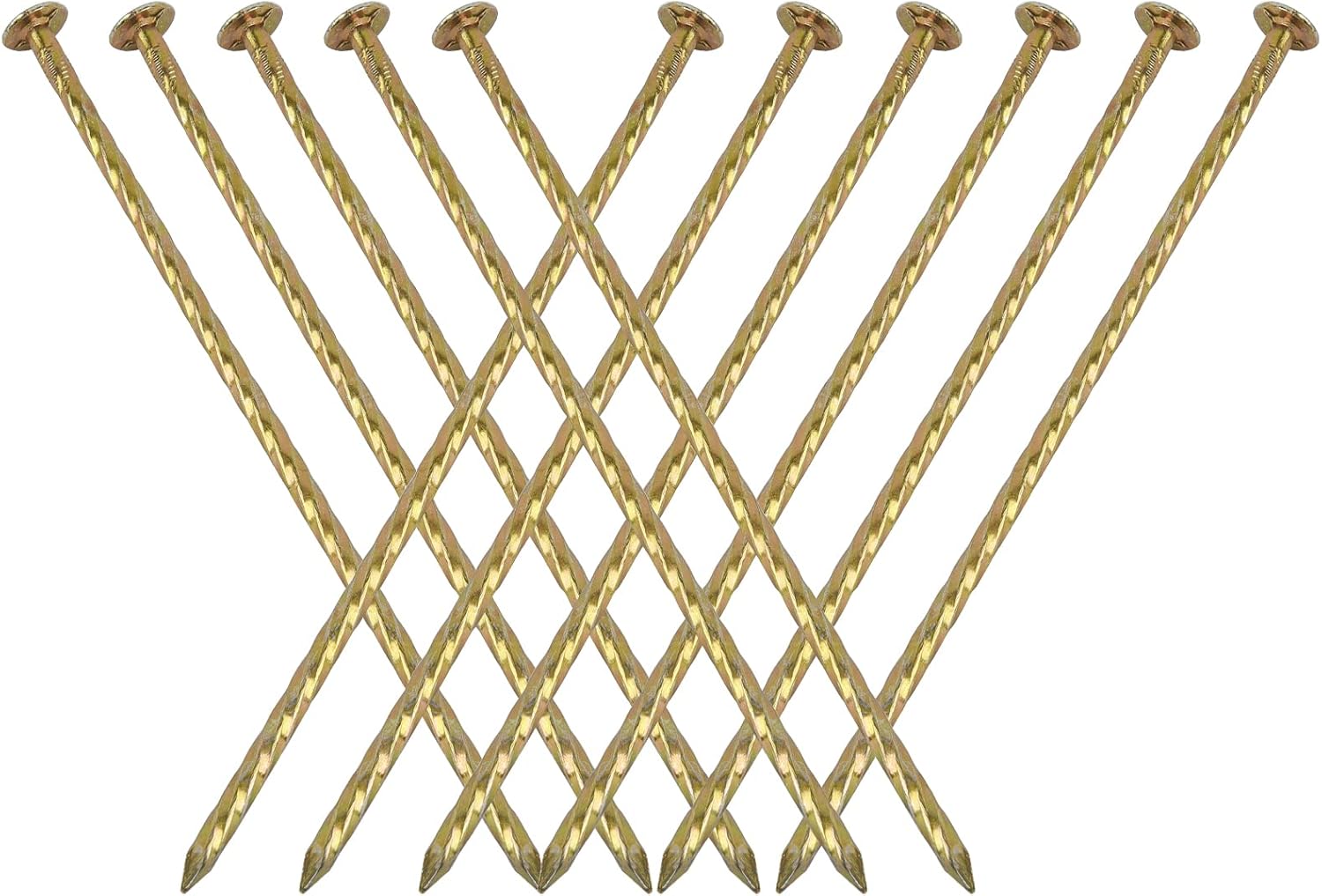 Artificial Turf Stakes Galvanized, Metal Spiral Landscape Spikes for Paver Edging, 60 Count, Outdoor, Heavy-Duty, Rust Resistant Security, 8-Inch Long, Anchoring Spikes…