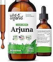 Vista 10 de Wild & Organic Tintura de corteza de Arjuna – Suplemento de bienestar general – Gotas líquidas sin alcohol – Extracto de corteza de Terminalia