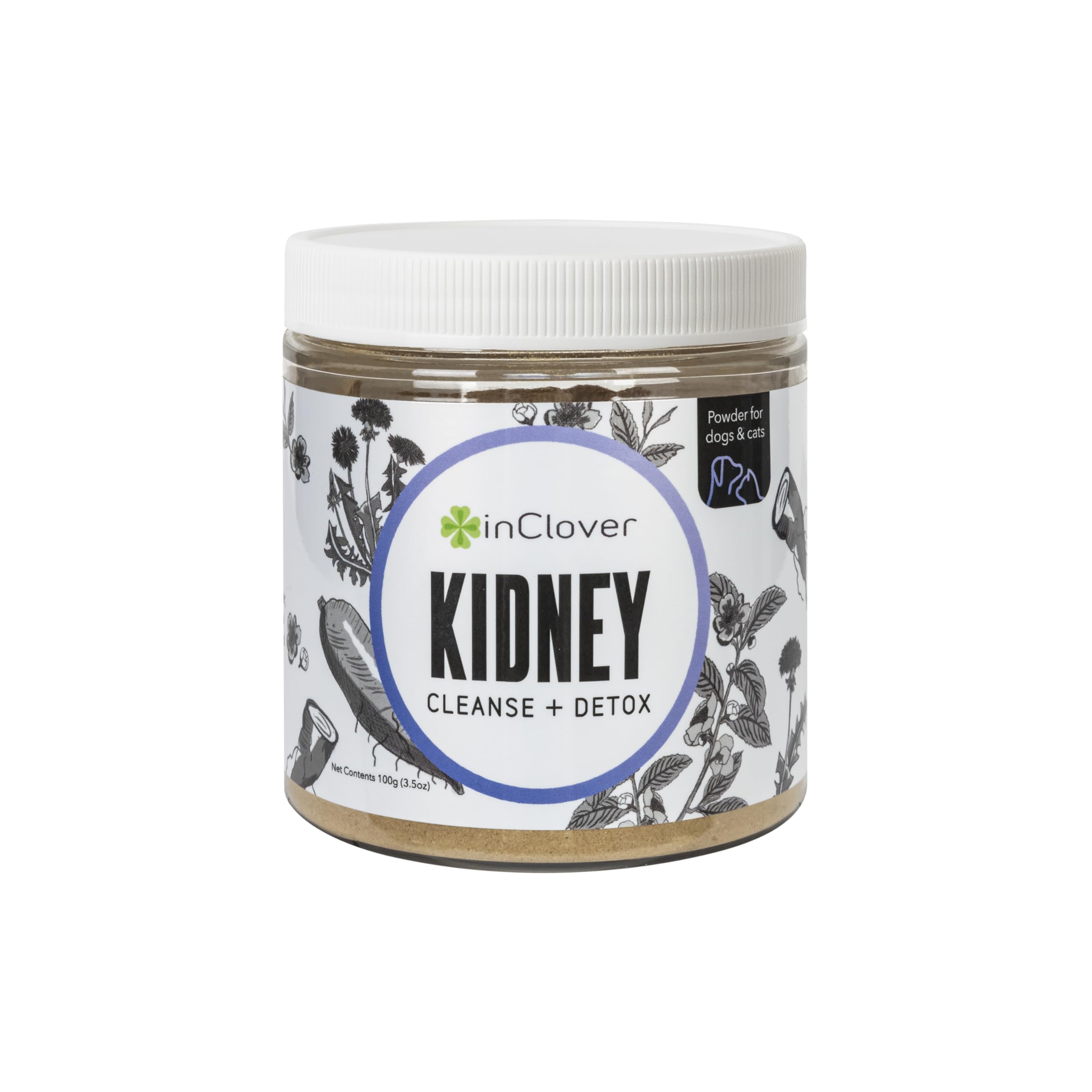 InClover Kidney – Bladder and Urinary Health Supplement for Dogs & Cats - with Resveratrol (Found in Cranberries), L-Carnitine & D-Mannose – Supports