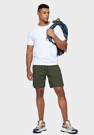 Viodia Men's Hiking Cargo Shorts with Zipper Pockets