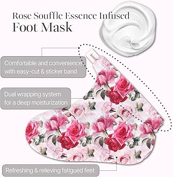 Amazon.com : koelf Rose Petal Satin Foot Mask (5pairs) - Korean