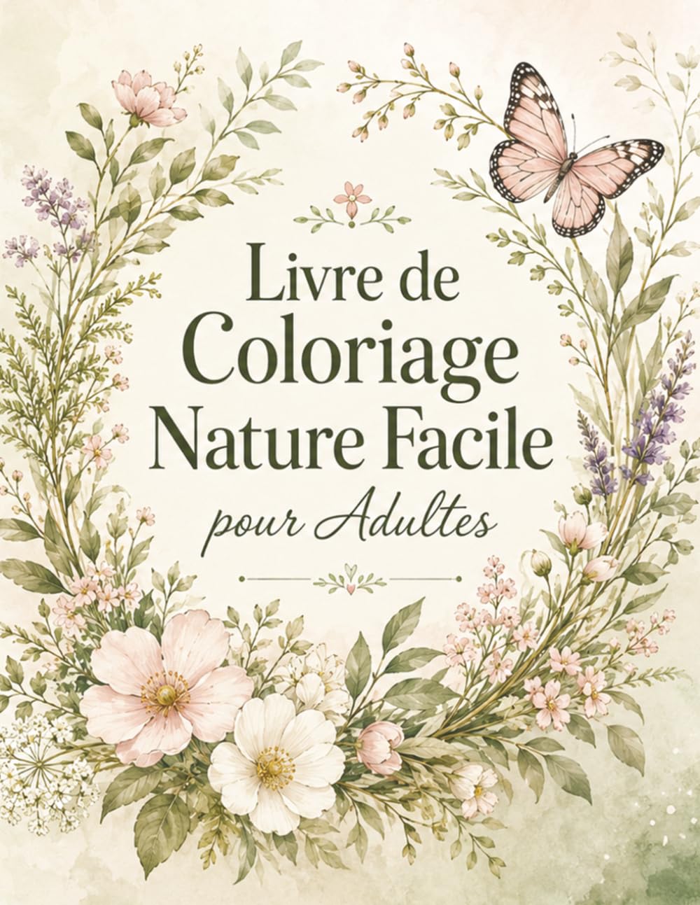 Livre de Coloriage Nature Facile pour Adultes: 50 scènes inspirées des saisons, fleurs sauvages, paysages et faune — moment calme et créatif