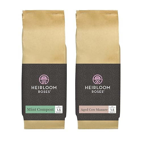 Paquete de abono de menta y estiércol de vaca añejada por Heirloom Roses