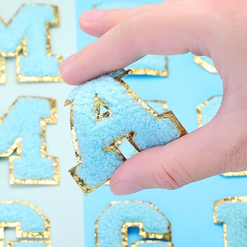 Miniatura 6 de 2 parches de letras de felpilla de 2.4 pulgadas, letras termo-adhesivas para ropa, sombrerobolsa de tela, parches termo-adhesivas de la A-Z, color