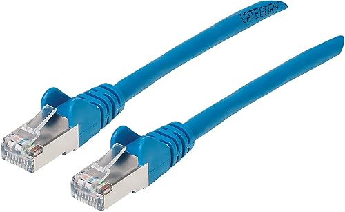 Intellinet Network Solutions Cable de conexión Cat6a SFTP con núcleo de cobre, botas RJ45 sin enganches y contactos chapados en oro de 50 micras, 26