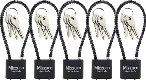 Cerraduras para pistola de cable con llaves, operación simple con llave igual de 8.5 pulgadas, compatible con pistolas, pistolas, rifles y