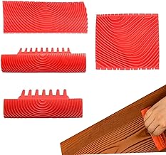 Wood Grain Pattern, 4 Piece Rubber Wood Grain Painting Tools, Wood Grain Wall Decor Art, for Doors Wall Furniture