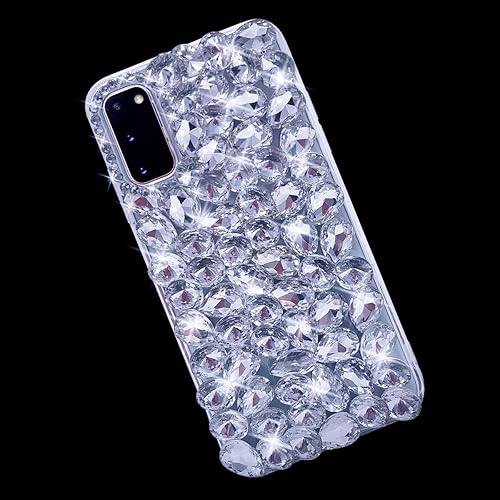 Miniatura 3 de Bonitec Funda protectora para Samsung Galaxy S20 con purpurina 3D, con diamantes de imitación de cristal brillante y diamantes de imitación