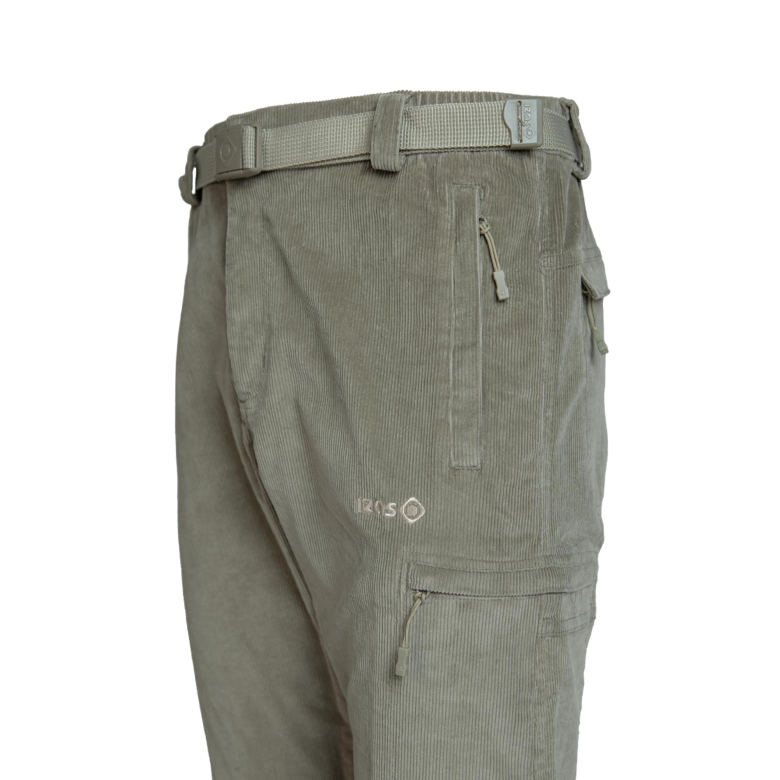 Izas Gstaad Pantalón de Pana Stretch para Hombre. Transpirable, Repelente al Agua y de Secado Rápido. Cintura Elástica y Bolsillos con Cremallera. Ajuste Regular