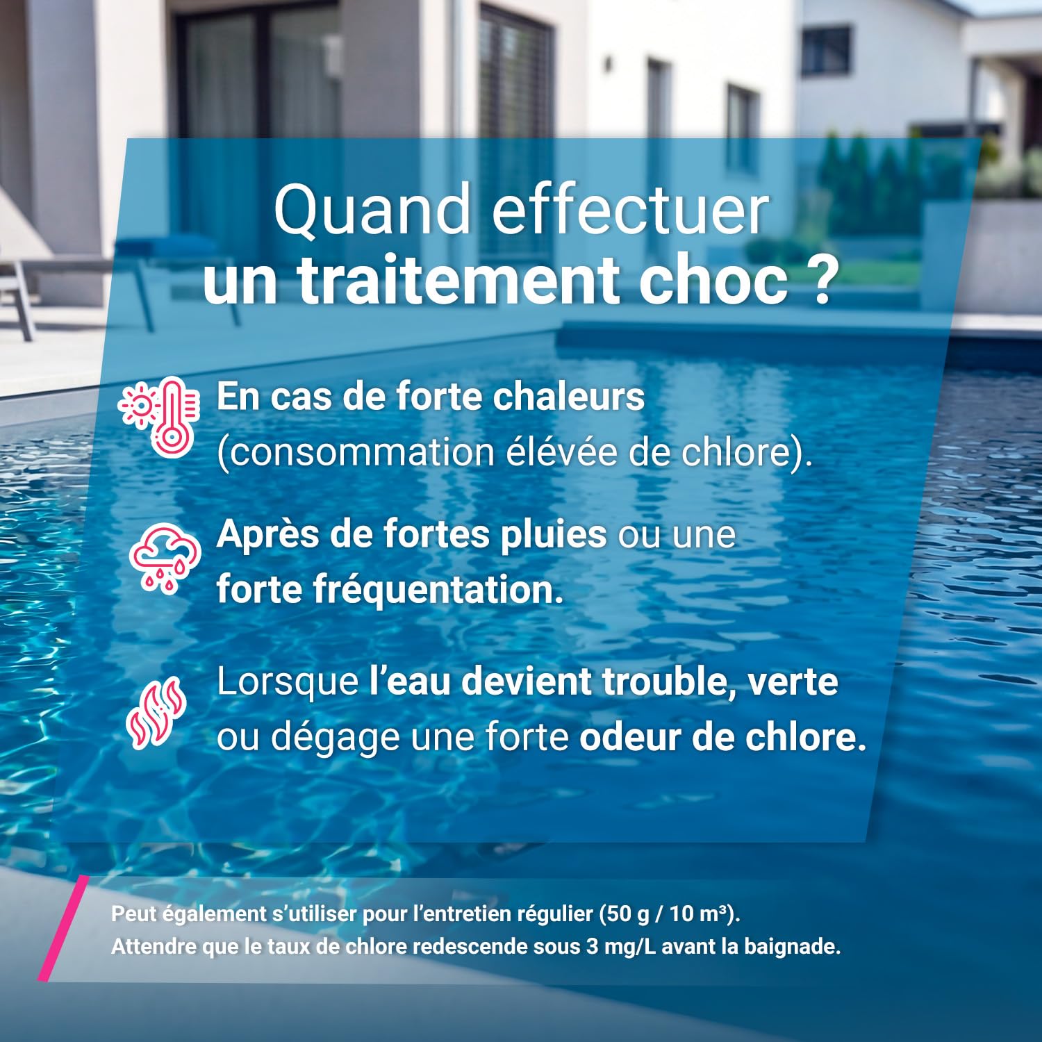 Bellaqua Chlore Choc Piscine 5 kg - Granulés Chlore Choc Rapide - Traitement Choc et Entretien Régulier - Désinfection Eau Verte et Eau Trouble