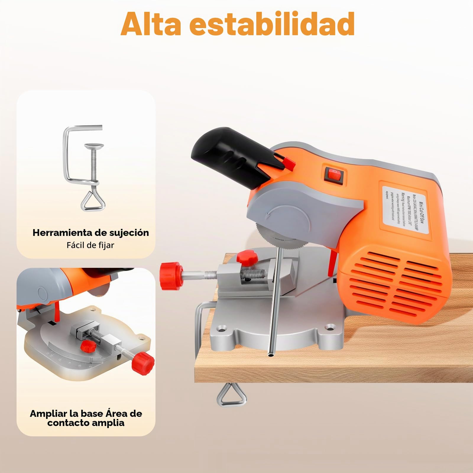 Mini Sierra de mesa doble motor 7800 rpm – Multifunción ajustable 45° para madera y bricolaje – Sierra circular compacta para modelismo y ocio creativo
