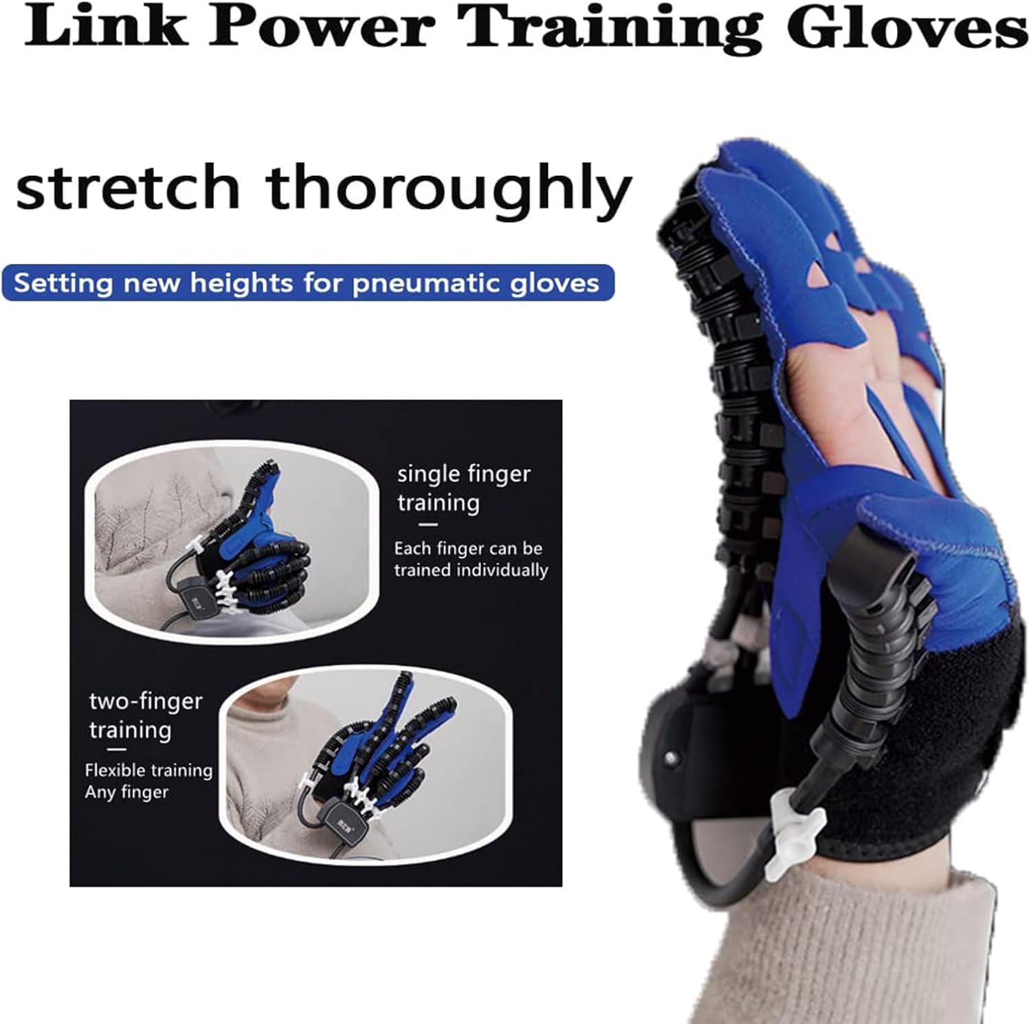 Gants De Robot De Rééducation De La Main électrique, Exercice des Doigts pour Les Patients Atteints D’hémiplégie D’avc, Attelle De Main D’entraînement des Doigts, Left Hand, L