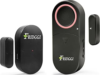 Freezer Door Alarm with 60 Seconds Delay, Door Ajar Chime for Fridge and Cooler, Low/Loud 80dB to 110dB (Pack 2).