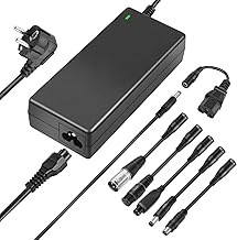 ARyee 42V 2A Hoverboard Charging Cable, 36V Lithium Battery E Scooter Charger for Electric Scooter, E-Bike, Wheelchair, Motorcycle, 6 Plugs