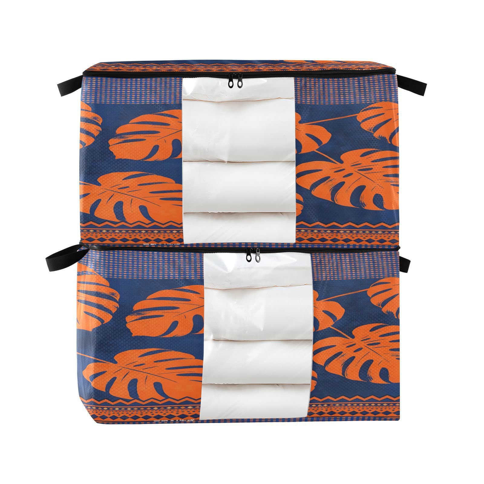 Bolsas de almacenamiento plegables ropa de cama organizadores de armario apilables hojas 2x