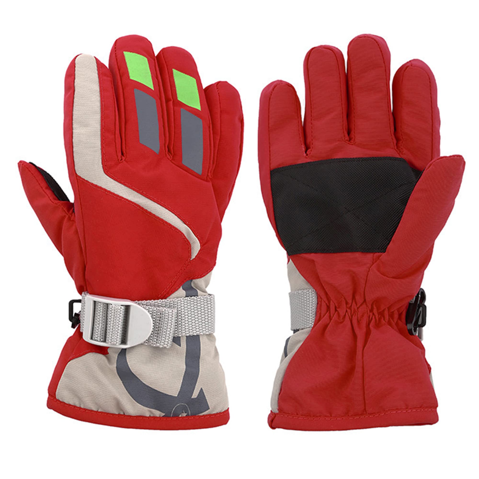 UTOWO Kids Winter Cold Weather Ski Gloves Boy-Girl Warm Windproof Snow Gloves for Snowboarding Sledding Cycling Toddler 3-6T