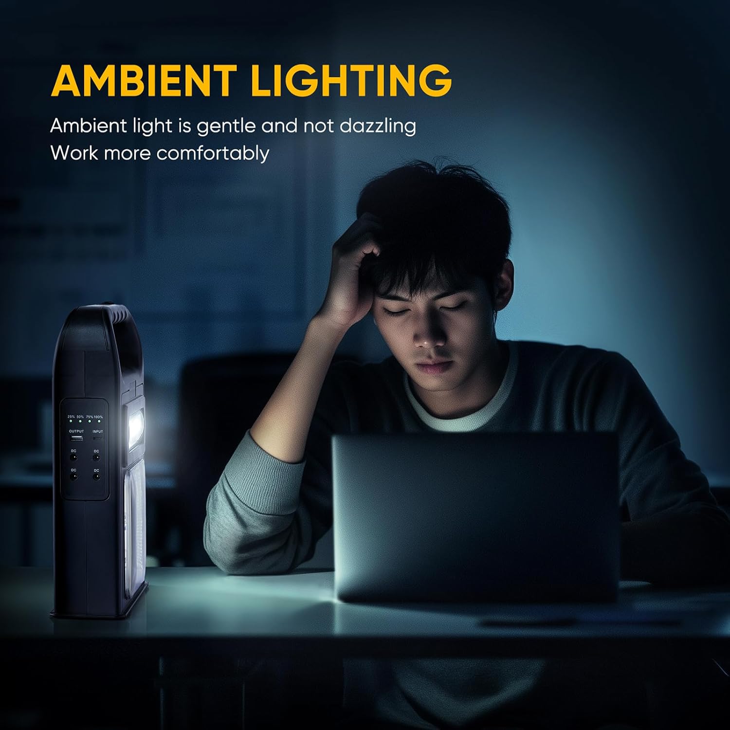 Solar Flashlight with USB Cable，6 Modes Solar LED Camping Light Rechargeable，8000LM Super Bright Emergency Light，IP67 Waterproof, Handheld Spotlight，Multifunctional LED Searchlight for Emergency