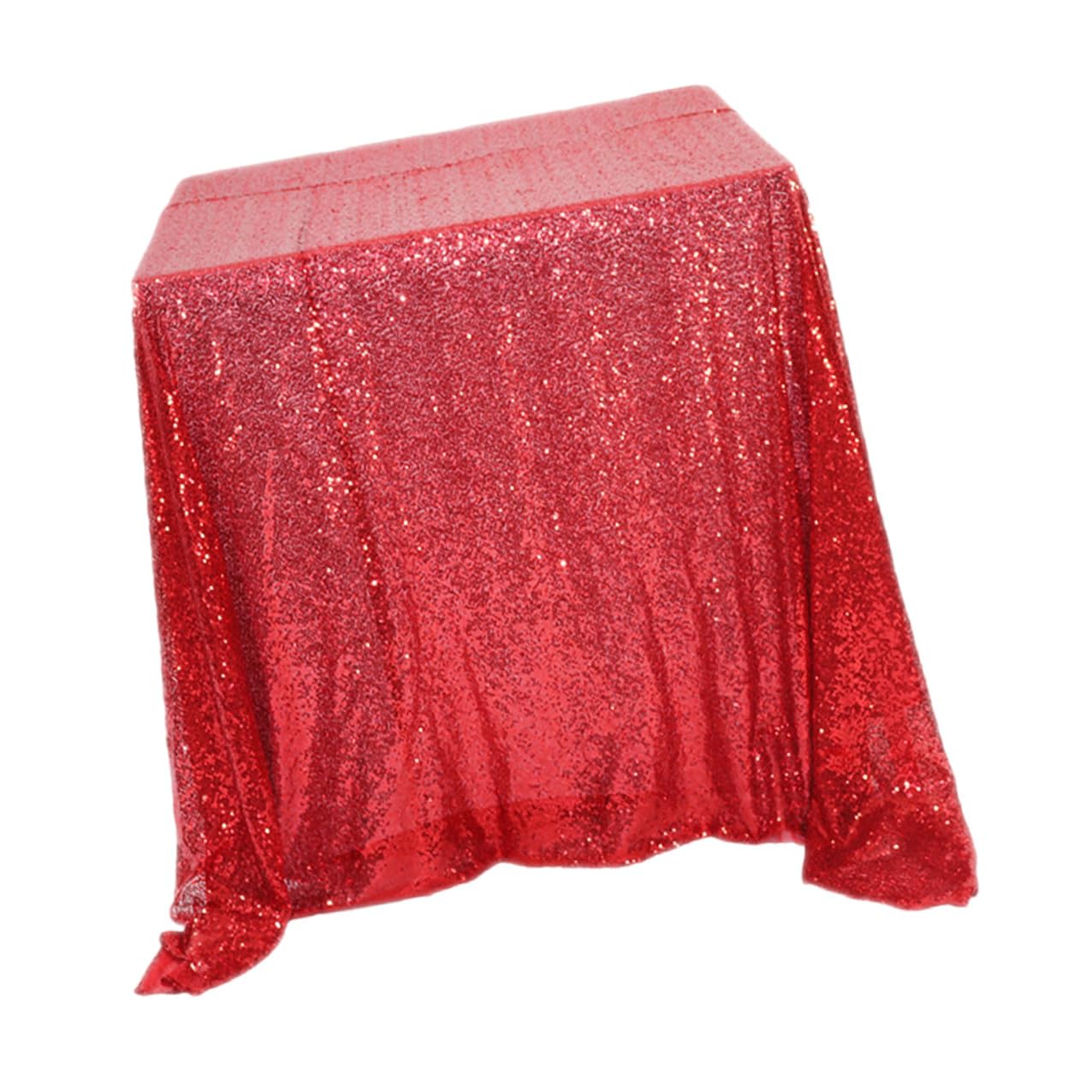 Mantel de Lentejuelas Bordado para Bodas y Fiestas, 120x180 Cm, Mantel Rojo Elegante para Decoración de Mesa y Accesorios de Mesa, Adecuado para Eventos y Celebraciones