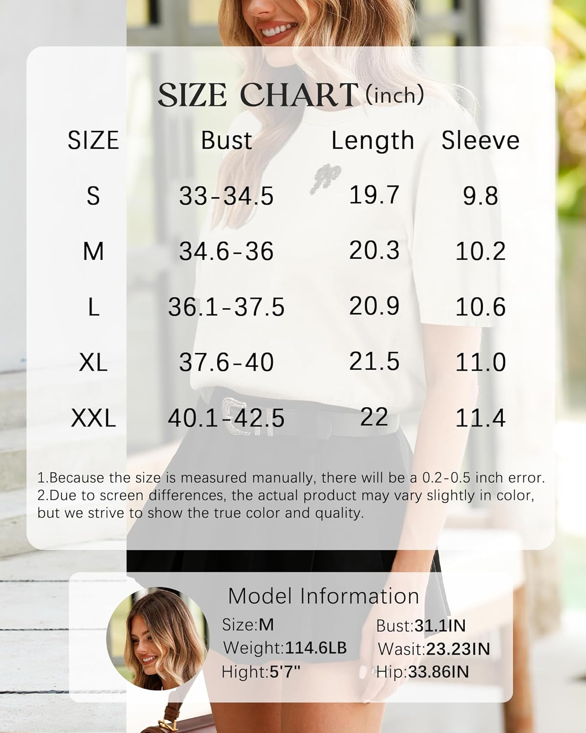 Arach&Cloz Women's Puff Short Sleeve Shirts 2025 Summer Crew Neck Sequin Cute Crop Tops Trendy Casual Pullover - Image 6