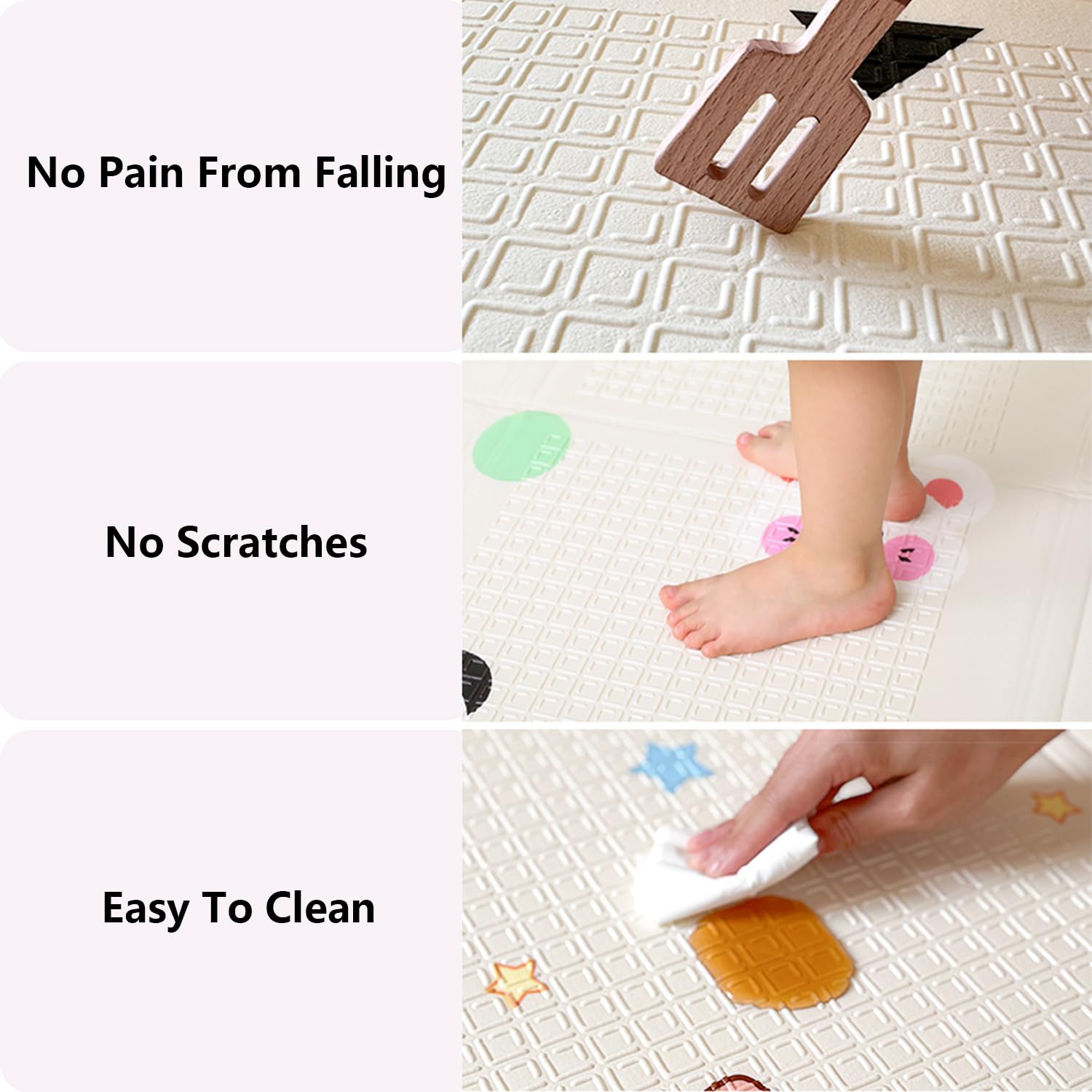 Tappeto Gioco Neonato Morbido,Bambini Pieghevole,Tappetino Gattonamento Sensoriale, Antiscivolo E Impermeabile,per Bimbi,Palestra Neonati - Tummy Time(150 * 180 * 2cm,B)