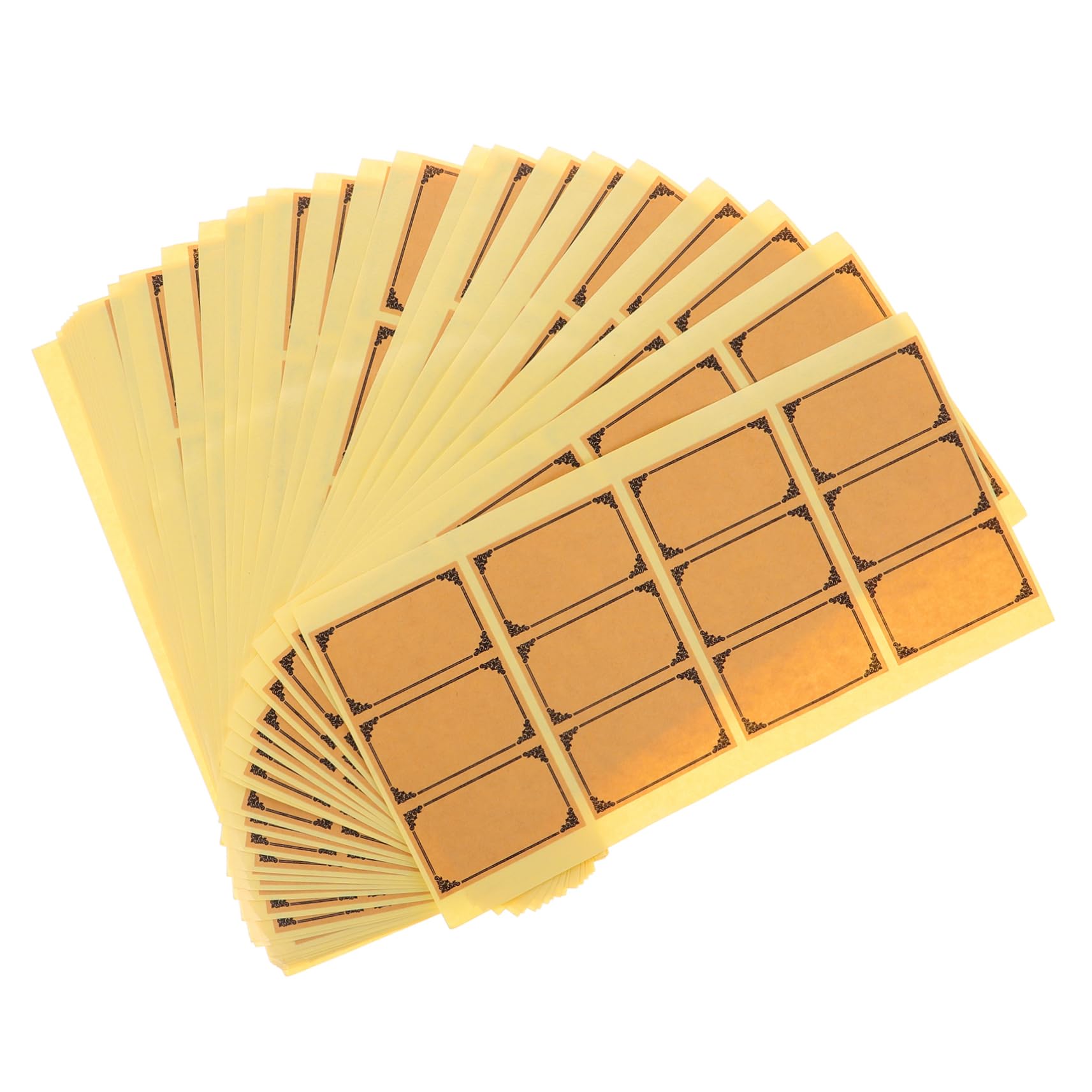 SOLUSTRE 1set Vintage Kraft Wine Labels Handwritten for Bottles Jars Crafts Strong Adhesive Blank Labels for Homemade Wine