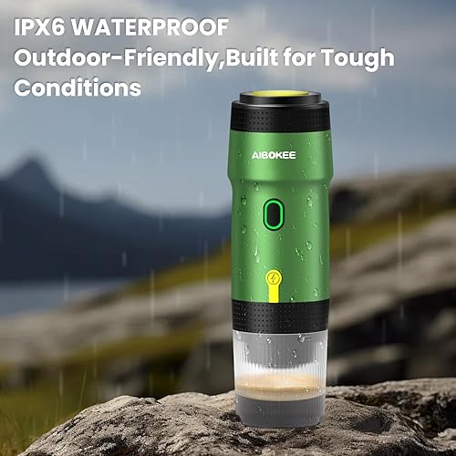 Miniatura 6 de Cafetera eléctrica portátil, cafetera de viaje para camping, cafetera de auto calentamiento con USB-CC, extracción 3 en 1 de polvo de café de 0.23