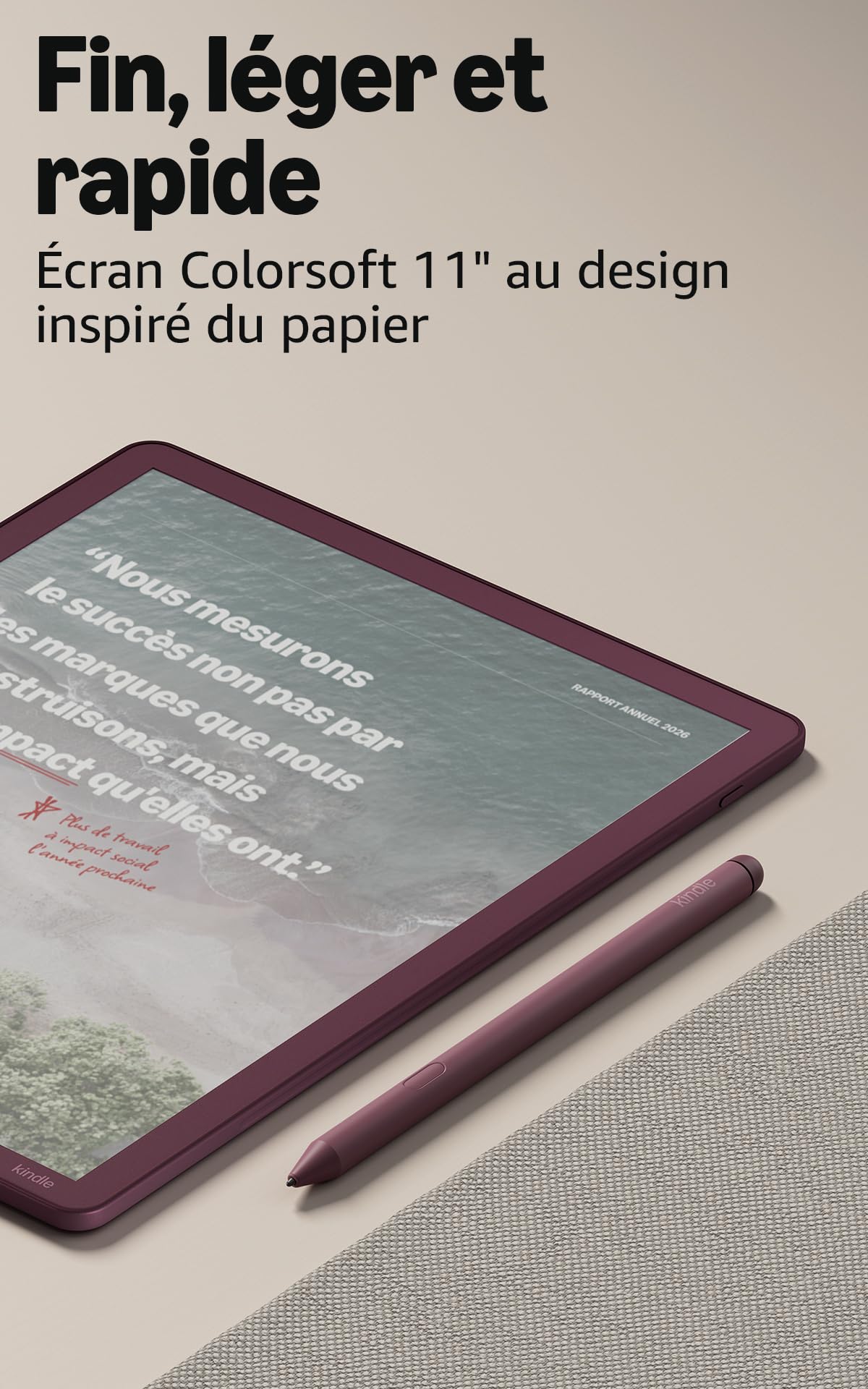 Amazon Kindle Scribe Colorsoft 64 Go (Graphite) + Stylet Premium + Étui à rabat en cuir premium (Caramel) + USB-C Chargeur