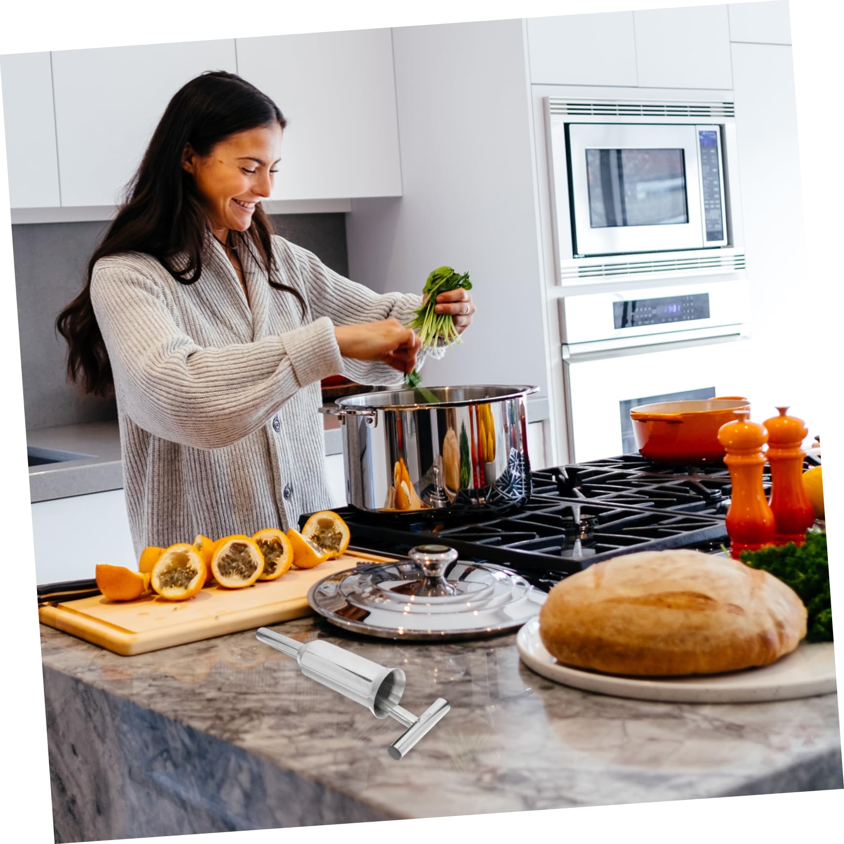 Mikinona Manual Sausage Stuffer Hand Sausage Maker Food Grinder Funnel for Beef Pork Turkey