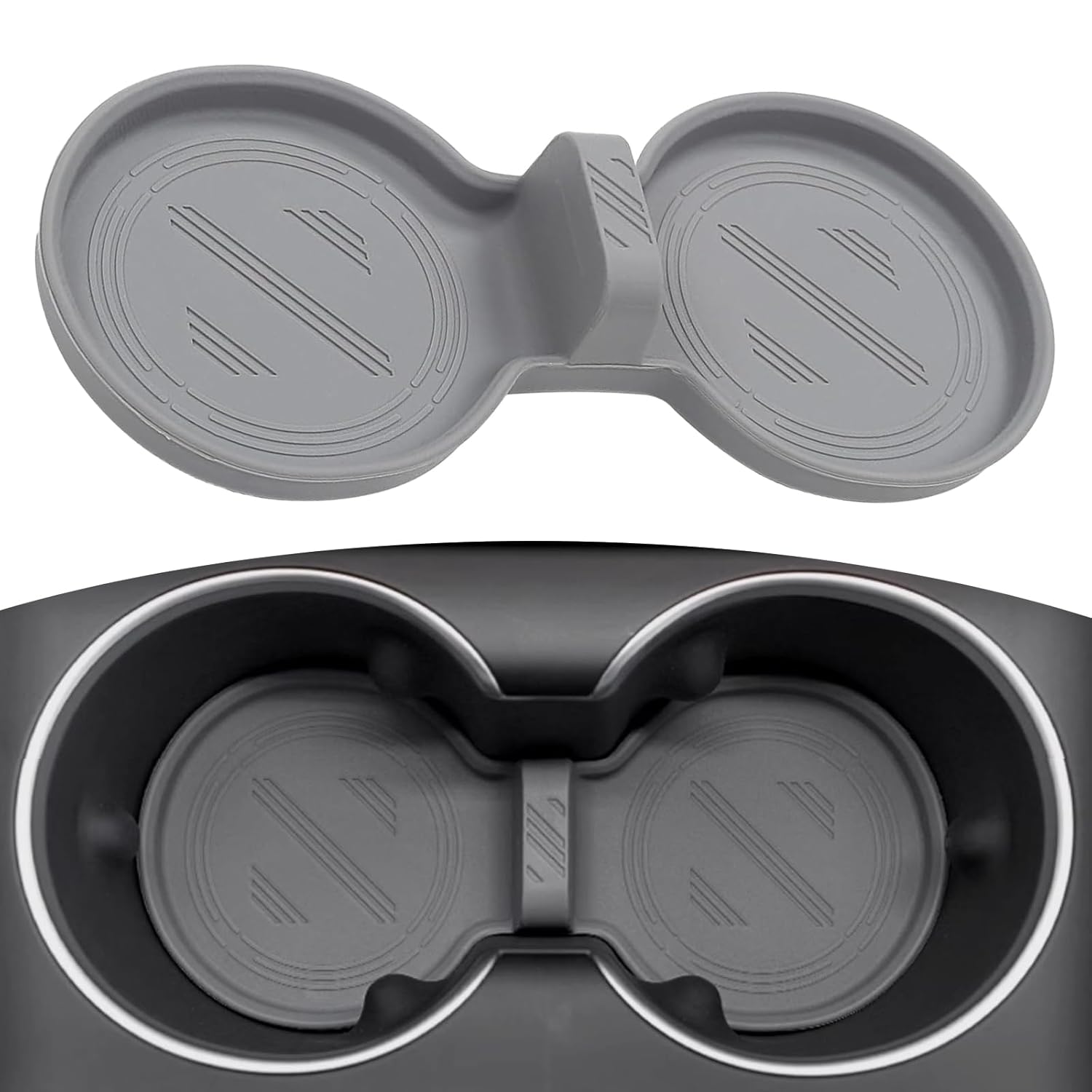 1 PC Car Coaster Environmentally Friendly Silicone Non-Slip Textured Scratch-Resistant Wear-Resistant Central Water Control Coaster Accessories Compatible with