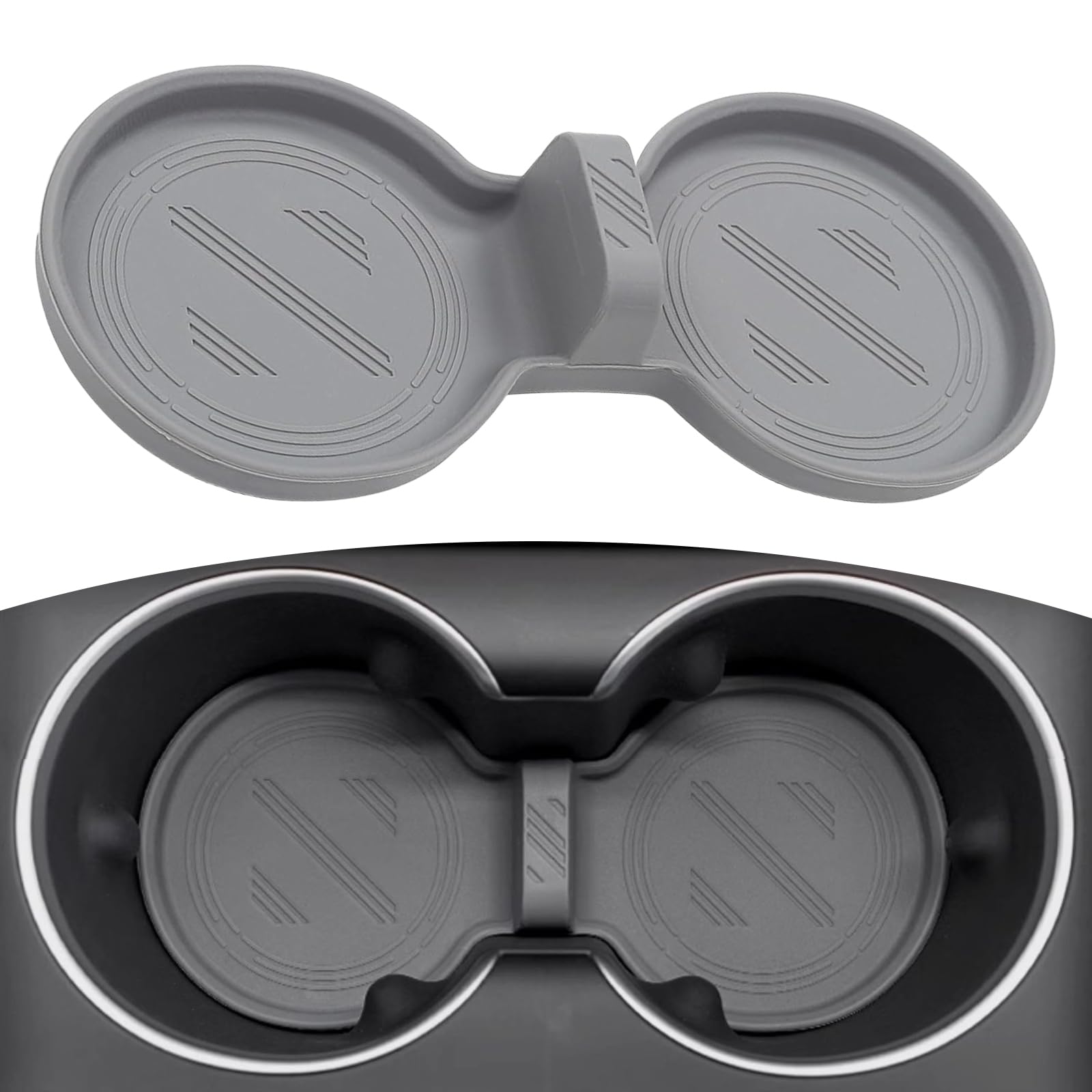 1 PC Car Coaster Environmentally Friendly Silicone Non-Slip Textured Scratch-Resistant Wear-Resistant Central Water Control Coaster Accessories Compatible with