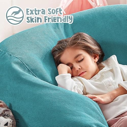 Miniatura 65 de Nobildonna - Funda para silla de puf (relleno sin relleno) de nido de pájaro para niños y adultos. Puf extra grande para almacenamiento de animales