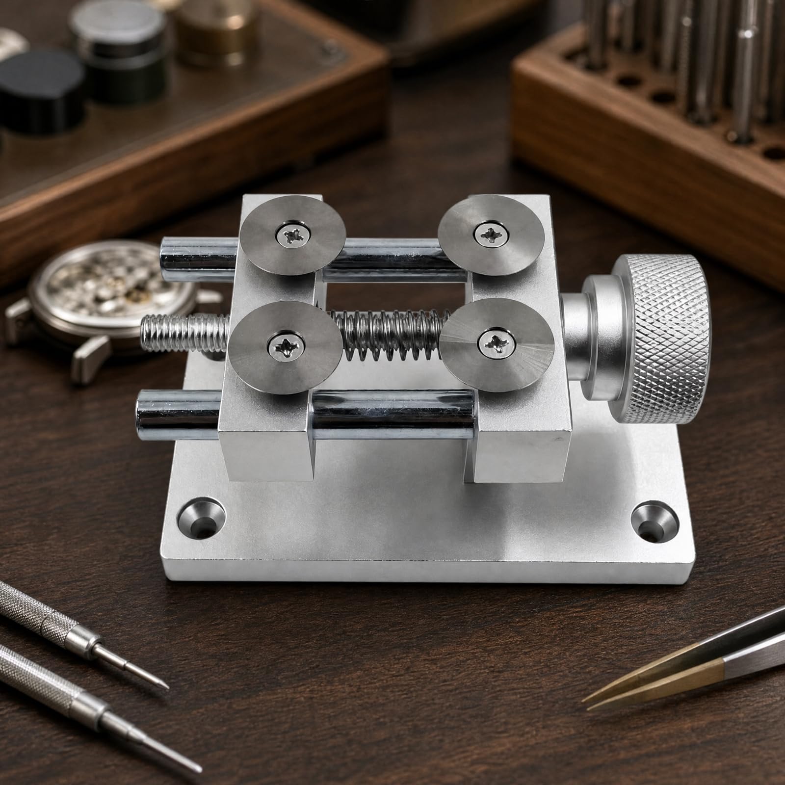 rockible Herramienta Extracción Reloj Profesional Herramienta Desmontaje Relojes con Base Rectangular Resisn