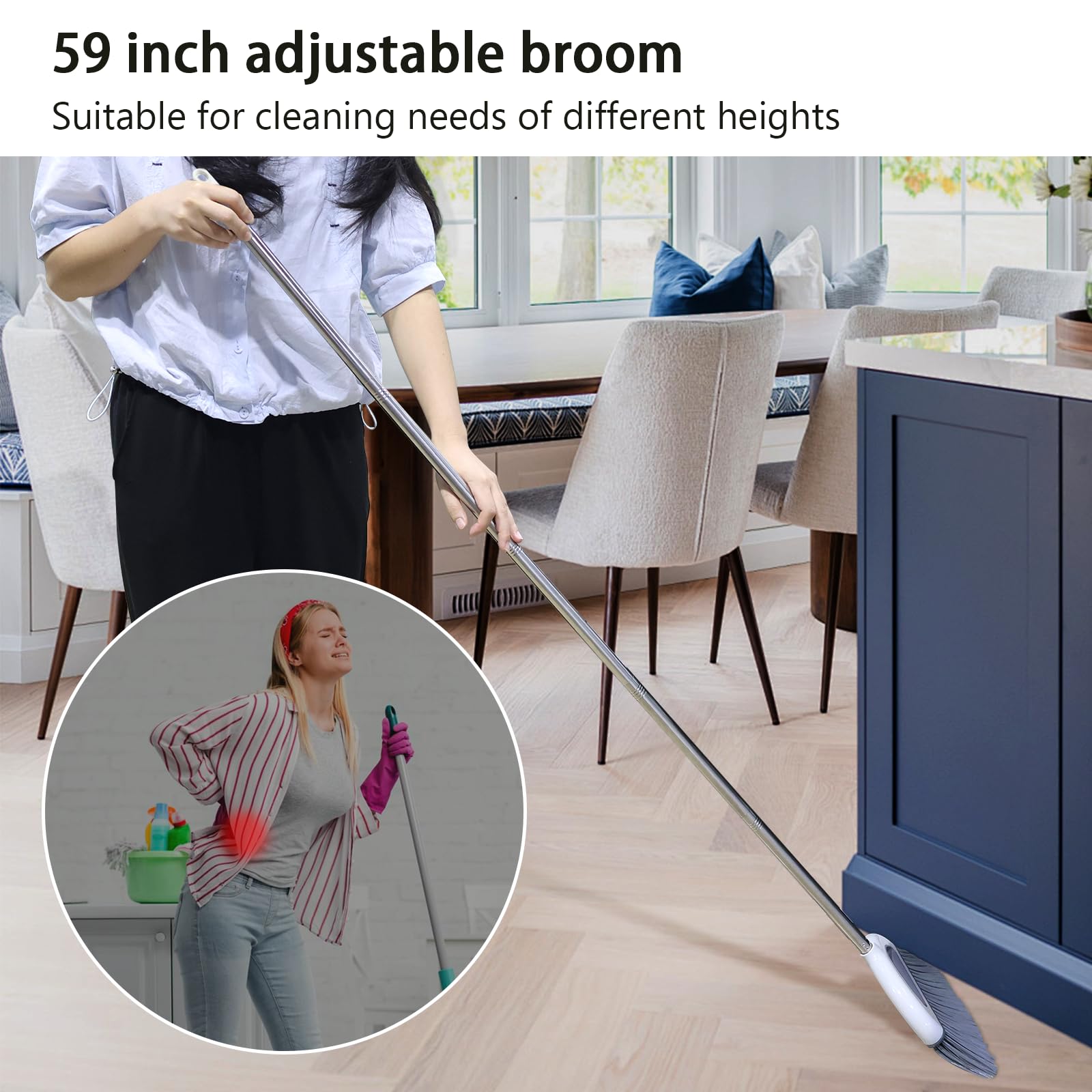 Snapklik.com : Angle Broom For Hardwood Floors - Soft Bristled Kitchen Broom,  Indoor \u0026 Office Use, image size:1600x1600