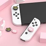 PlayVital Joystick Caps for Nintendo Switch/OLED, Thumbstick Caps for Switch Lite, Analog Cover for Joycon Thumb Grip - Moonlight Cat