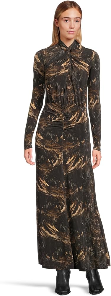 AllSaints Womens MINA Dress Charm Black 10 at Amazon Women's Clothing store