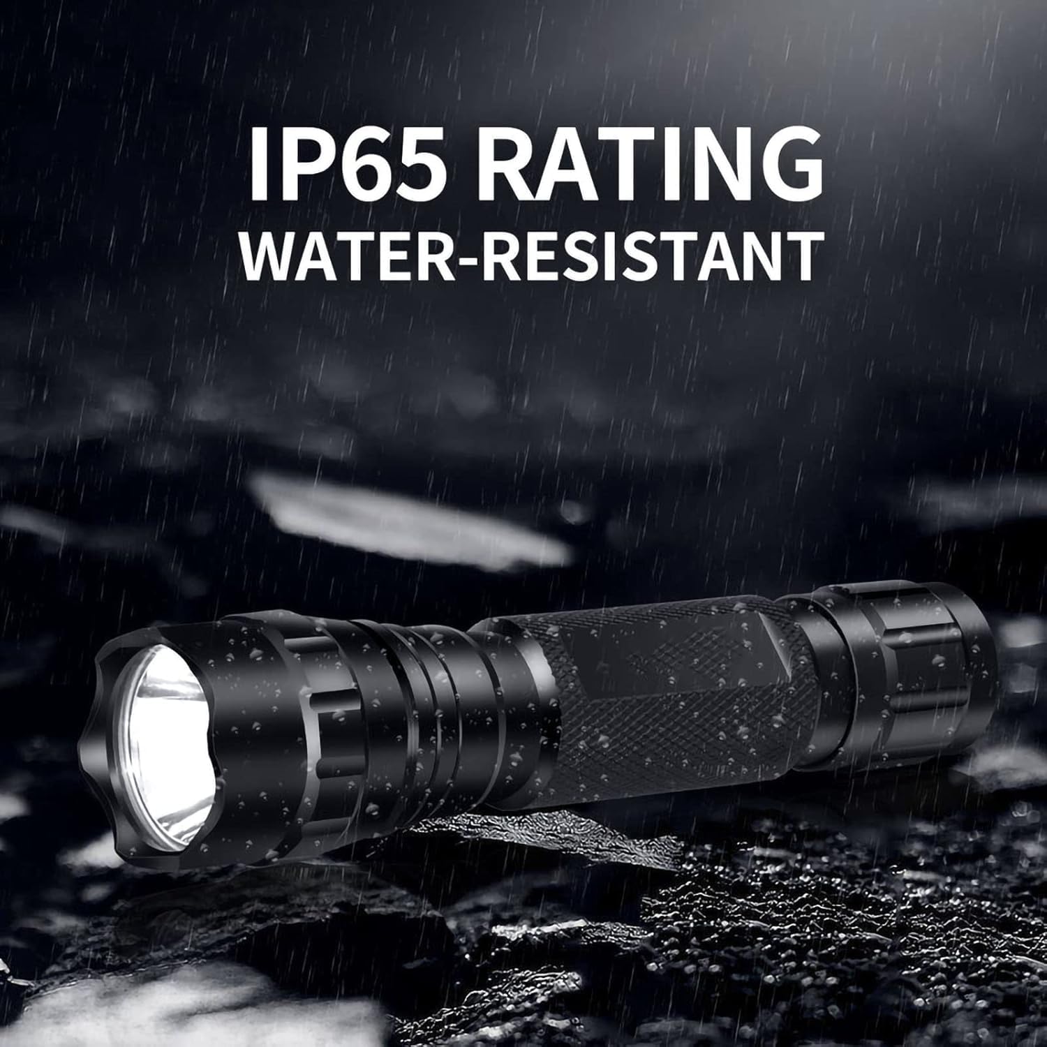 BESTSUN Tactical Flashlight Rechargeable Super Bright LED 2000 Lumens Single Mode Weapon Light Waterproof Handheld Hunting Flashlights Torch with Pressure Switch and Mount for Picatinny Included