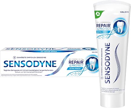 Sensodyne Toothpaste, Repair & Protect, Unflavoured, 75ml, Daily Use, Sensitive Teeth Relief