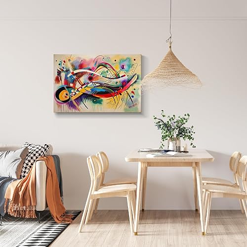 Miniatura 783 de Lienzo artístico para pared, pinturas de arte abstracto, fantasía azul, grafiti colorido sobre fondo blanco; decoración artística moderna para sala