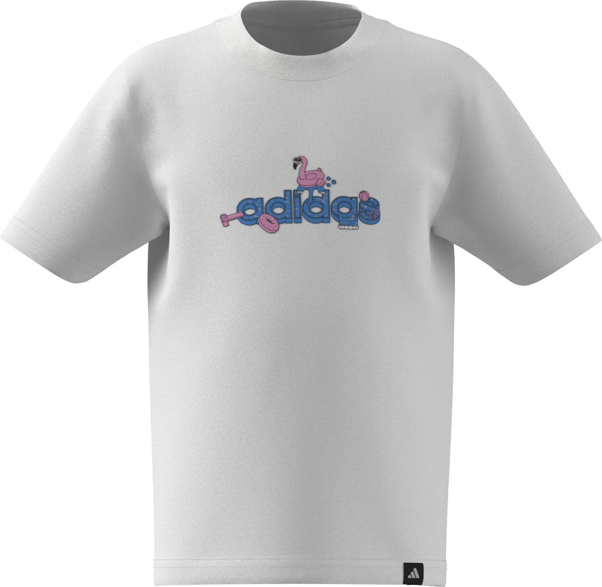 adidas Unisex Kids Summer Adventures Graphic T-Shirt Kids, White, 9-10 Years