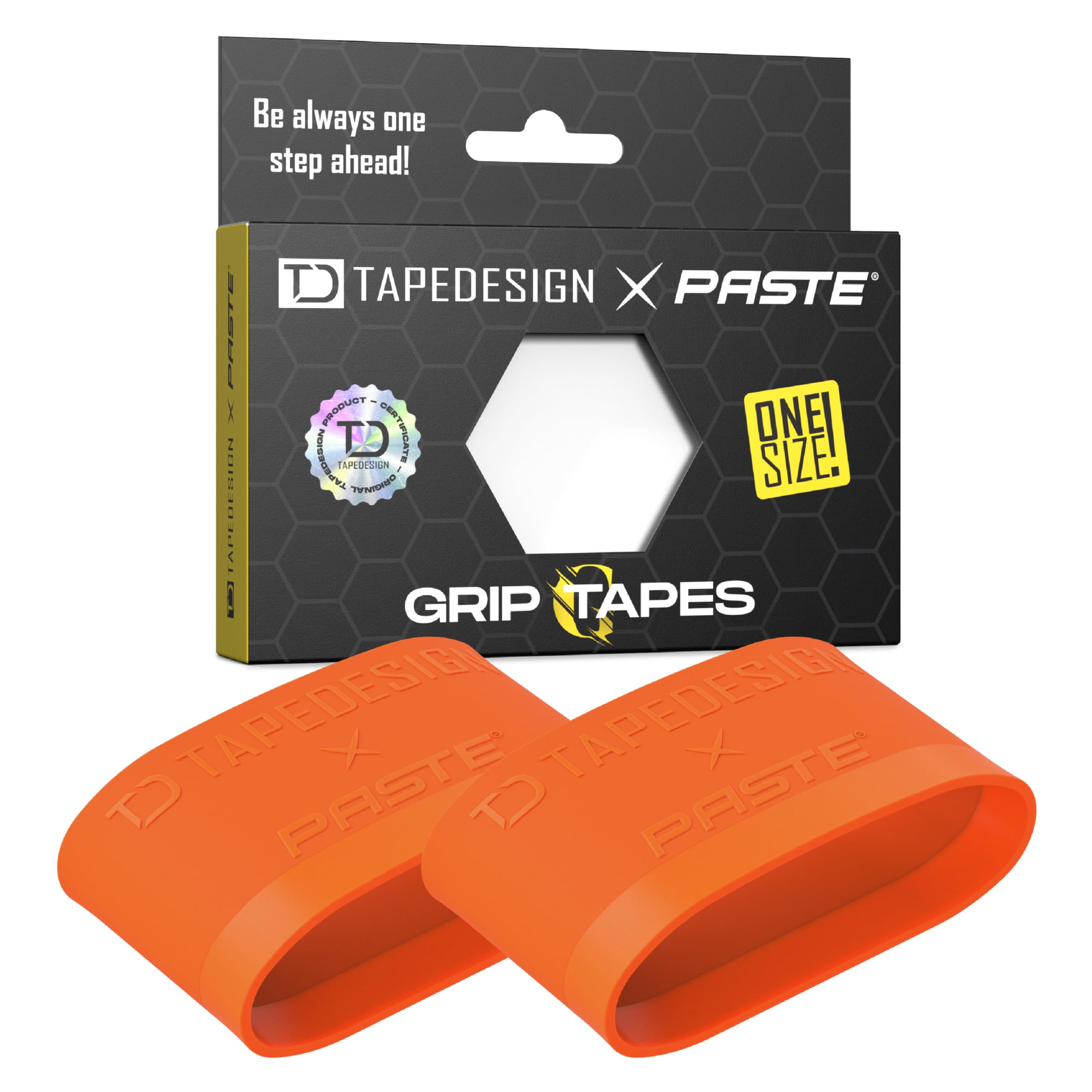 TAPEDESIGN Silicone Shin Pad Holder Grip Tapes Football Men Women Orange - Football Socks Support Tape — image 1