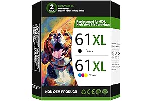 Remanufactured HP 61 61XL Ink Cartridges (2 Black, 2 Color)