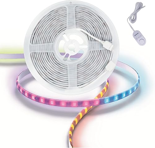 Aputure Amaran SM5c RGB Smart Pixel - Tira de luz LED de 16.4 ft, extensiones de control inteligente para creadores de contenido, transmisiones en