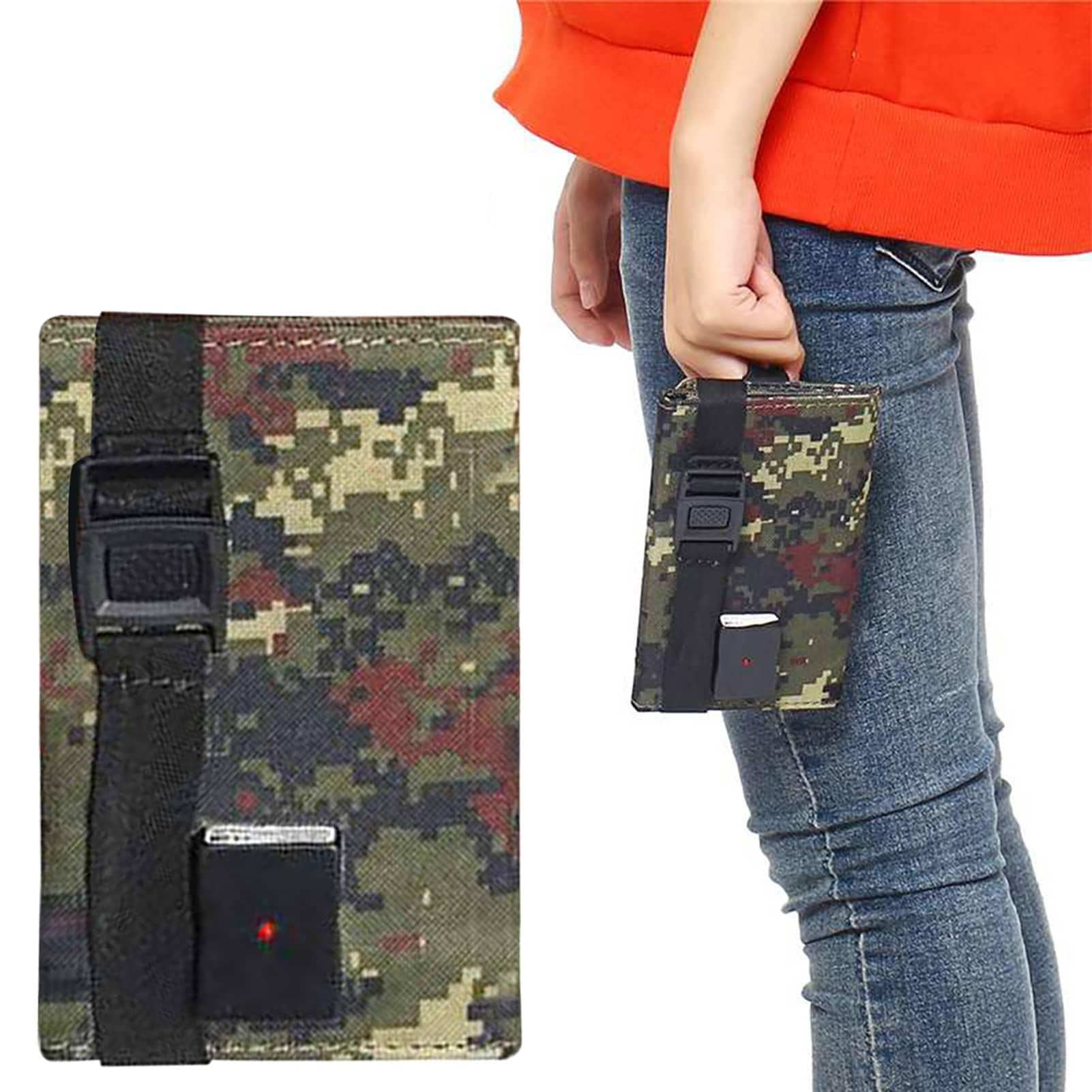 Chargeur de panneau solaire portable 20 W, panneau solaire imperméable et pliable pour camping, randonnée, sac à dos - Camouflage