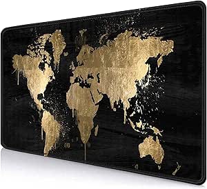 IMAYONDIA Gaming Mouse Pad For Women, Large Non-Slip Rubber Base Mousepad With Stitched Edges, Keyboard Mouse Mat Desk Pad For Work, Game, Office, 31.5x11.8 Inch - Rose Gold Glitter Foil Butterfly - View #8